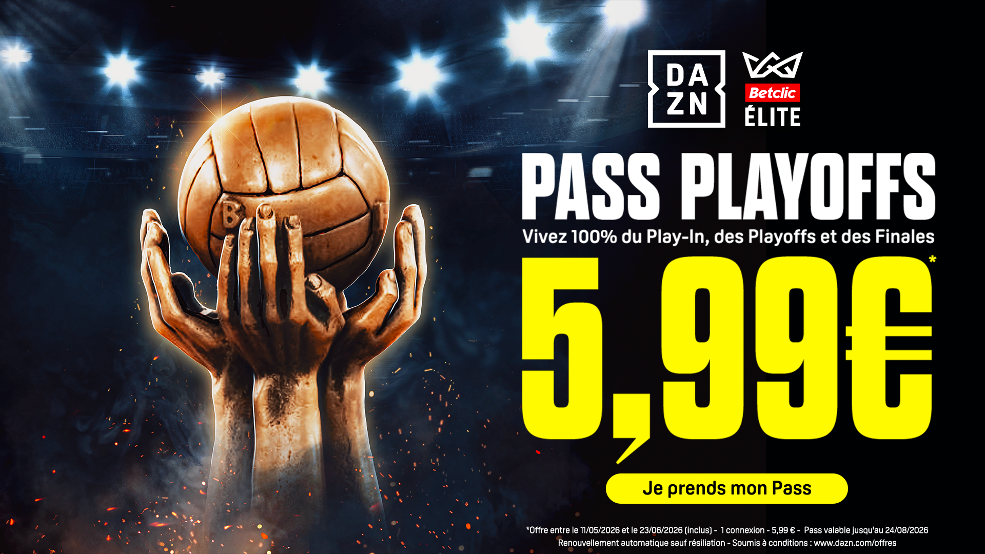 DAZN LANCE LE PASS PLAYOFFS A 5,99€